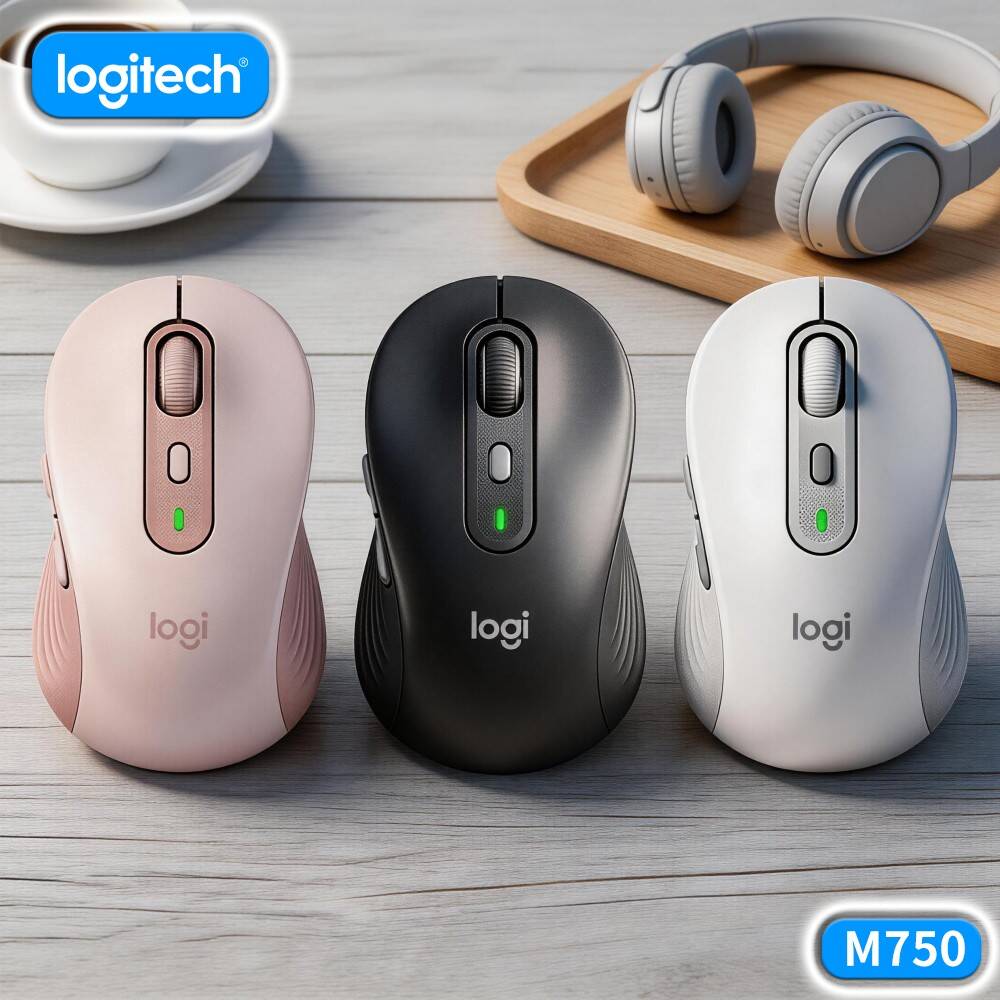 Logitech Home Cinema - เมาส์ไร้สาย Logitech M650/M650L แบบ Ergonomic -