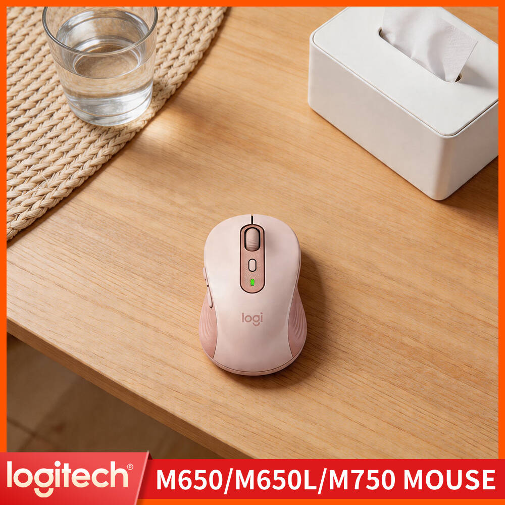 Logitech Home Cinema - เมาส์ตามหลักสรีรศาสตร์โลจิเทค M650/M650L - ปุ่มปรับแต่งได้ 5 ปุ่ม,