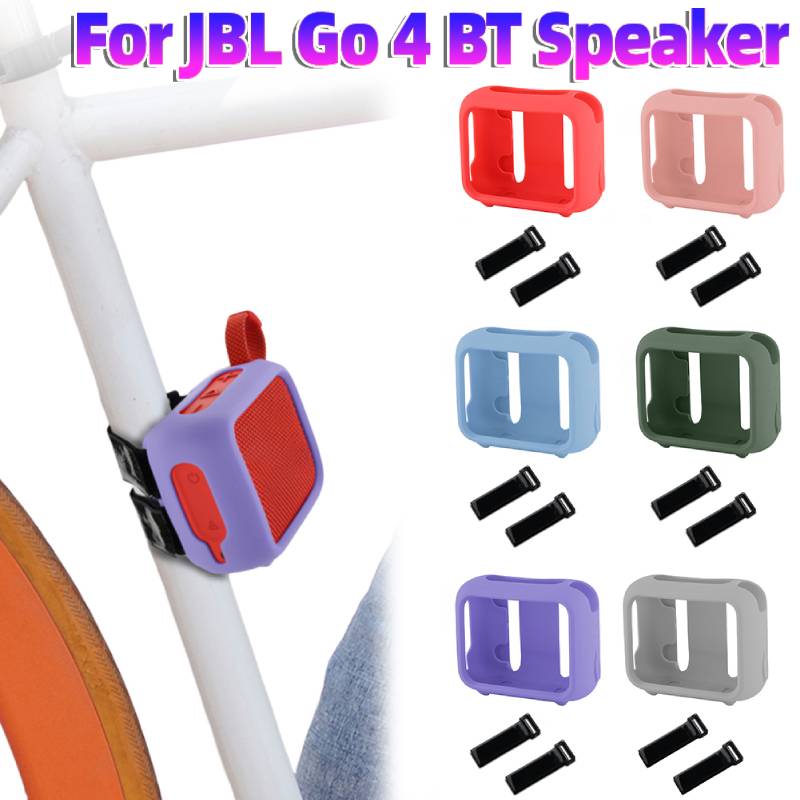 Jbl Speaker Go 4 - เคสซิลิโคนแบบพกพาพร้อมสายรัดลำโพง กระเป๋าใส่สำหรับเดินทาง ฝาครอบกันกระแทกสำหรับลำโพงเจบีแอล โก 4 บีที