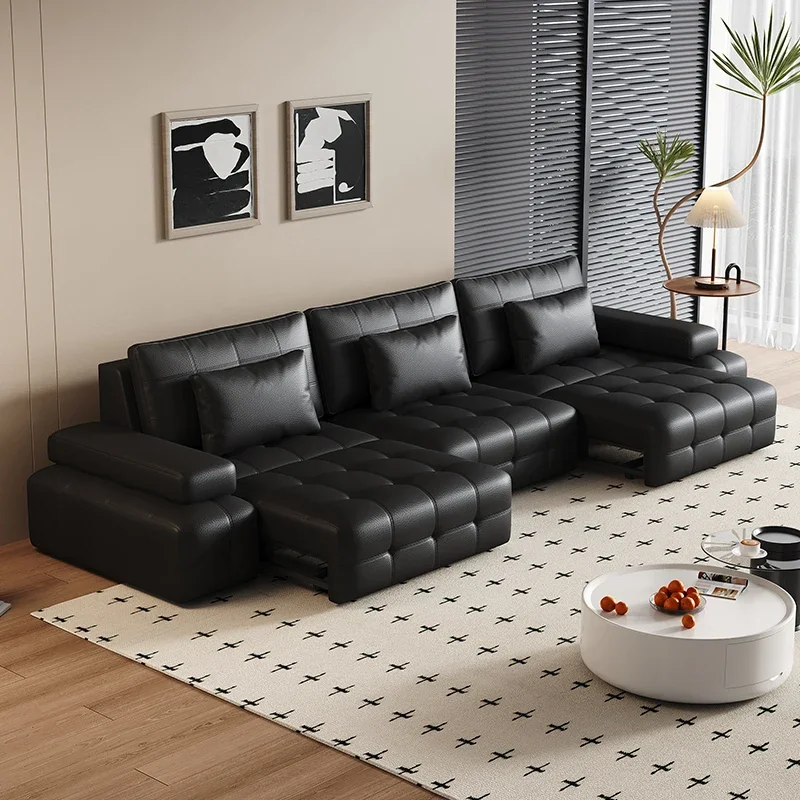 Home Cinema Interiors - โซฟาปรับเอนได้แบบมินิมอล ขยายได้ 3 ที่นั่ง สีครีม สำหรับพักผ่อน