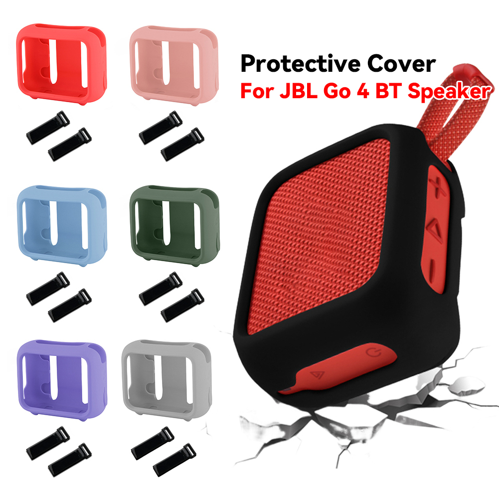 Jbl Speaker Go 4 - เคสซิลิโคนฝาครอบป้องกันพร้อมสายรัดลำโพงกระเป๋าใส่ลำโพงสำหรับเดินทางกันกระแทกสำหรับลำโพงเจบีแอล โก 4