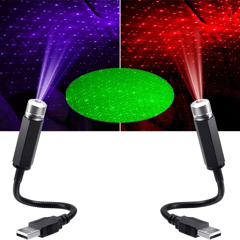 Projector Mount Ceiling - ไฟกลางคืน LED ลายท้องฟ้าเต็มดาว สำหรับรถยนต์ ไฟฉายโปรเจคเตอร์กาแล็กซี่ 5V