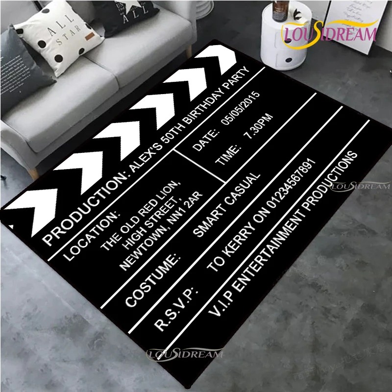 Home Cinema Night - ธีมโปรเจคเตอร์วินเทจ สำหรับคืนดูหนัง แผ่นปิดกล้องถ่ายภาพยนตร์ บรรยากาศโรงภาพยนตร์ย้อนยุค พรมปูพื้นโรงหนังขนาดเล็ก สำหรับห้องครัว