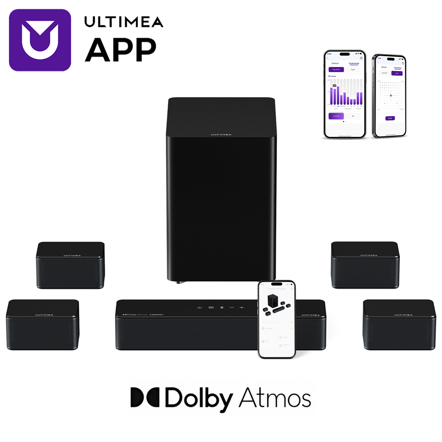 Home Cinema Dolby Atmos 7.1 - ULTIMEA Poseidon D80 7.1 ซาวด์บาร์เซอร์ราวด์พร้อม Dolby