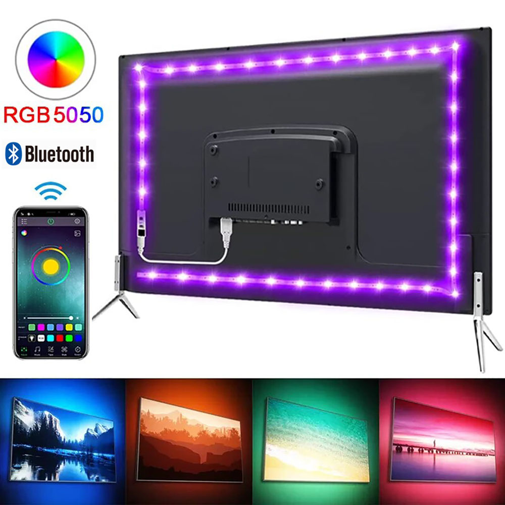 Ambient Light Strip Tv - ไฟแถบ LED RGB ควบคุมผ่านแอปบลูทูธ 5V USB