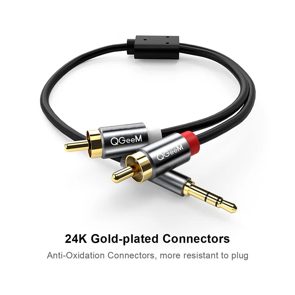 สายเคเบิล QGeeM RCA 2RCA ถึง 3 - Home Cinema Amplifier บทวิจารณ์และราคา