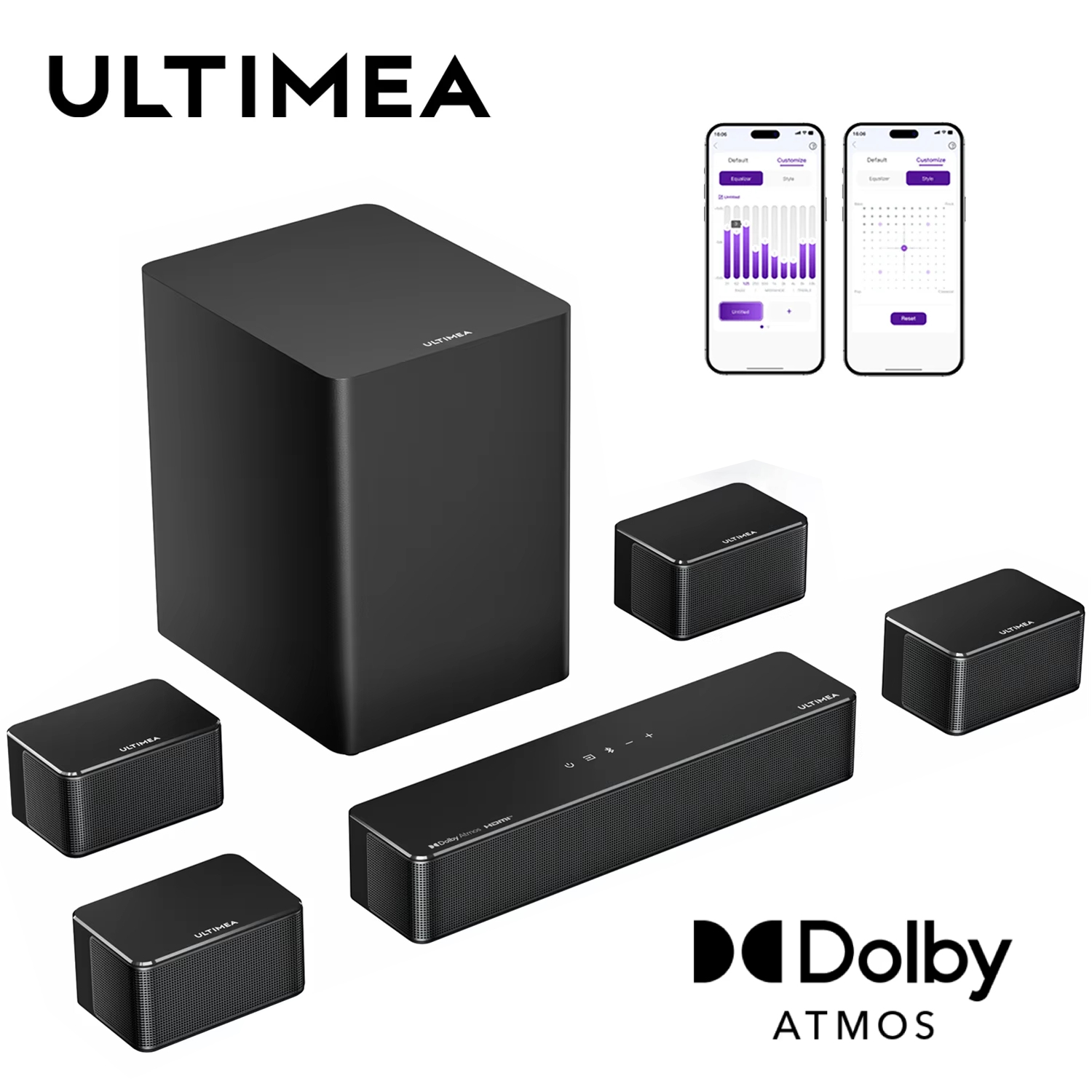 ซาวด์บาร์ ULTIMEA 500W 7.1ch D - Home Cinema Dolby Atmos 7.1 บทวิจารณ์และราคา
