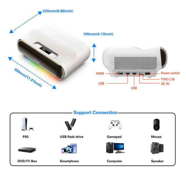 โปรเจคเตอร์เลเซอร์สามสีแบบฉายร - Home Cinema Ultra Short Throw Projector บทวิจารณ์และราคา