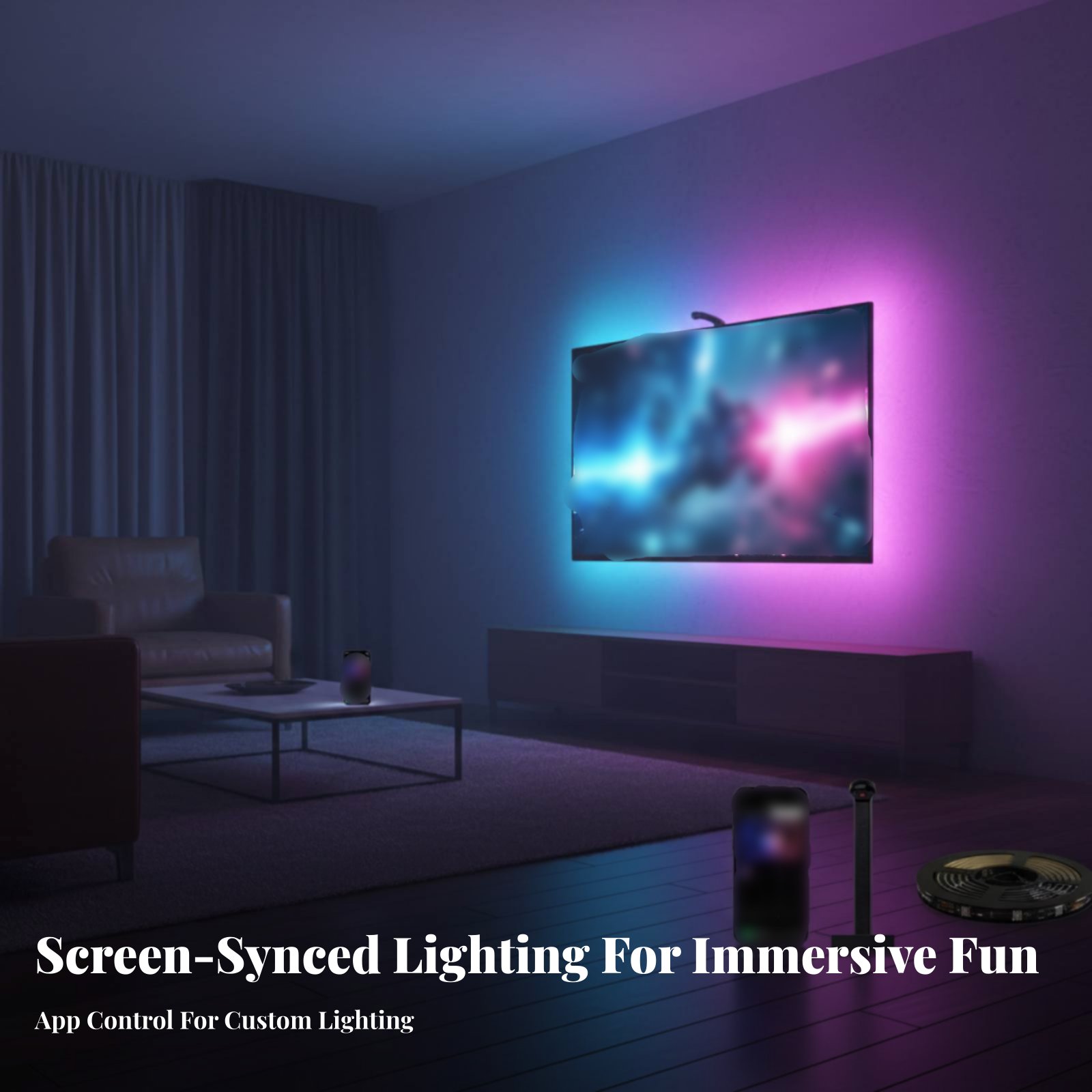 แถบไฟซิงค์หน้าจอ แถบไฟควบคุมผ่ - Ambient Light Strip Tv บทวิจารณ์และราคา
