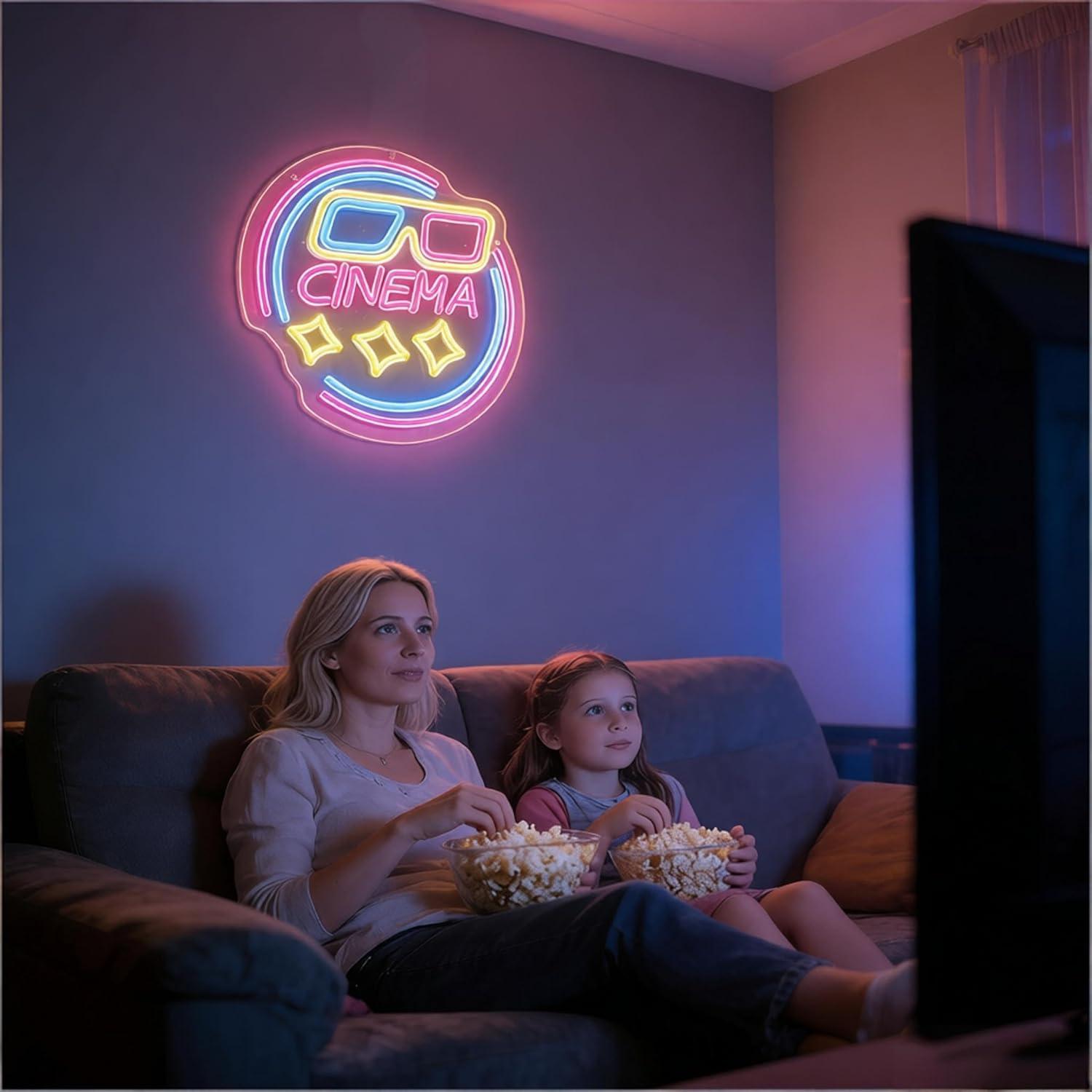ป้ายไฟนีออนโรงภาพยนตร์ ไฟ LED  - Home Cinema Wall Lights บทวิจารณ์และราคา