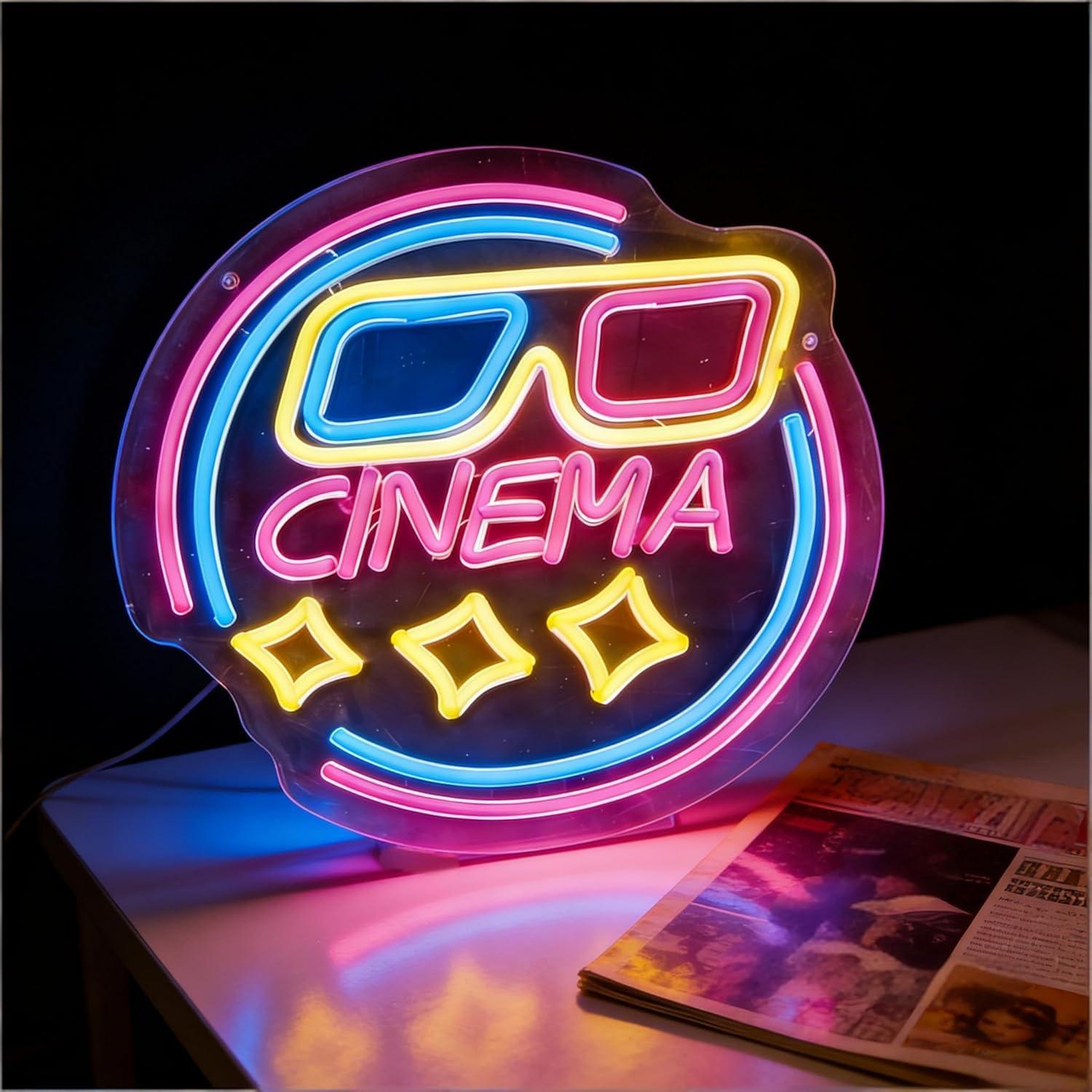 ป้ายไฟนีออนโรงภาพยนตร์ ไฟ LED  - Home Cinema Wall Lights บทวิจารณ์และราคา