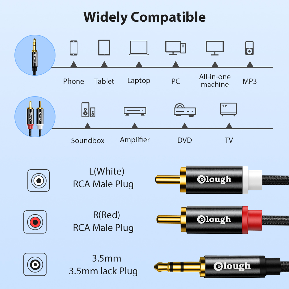 Elough สาย RCA AUX ลำโพง RCA แ - Home Cinema Amplifier บทวิจารณ์และราคา