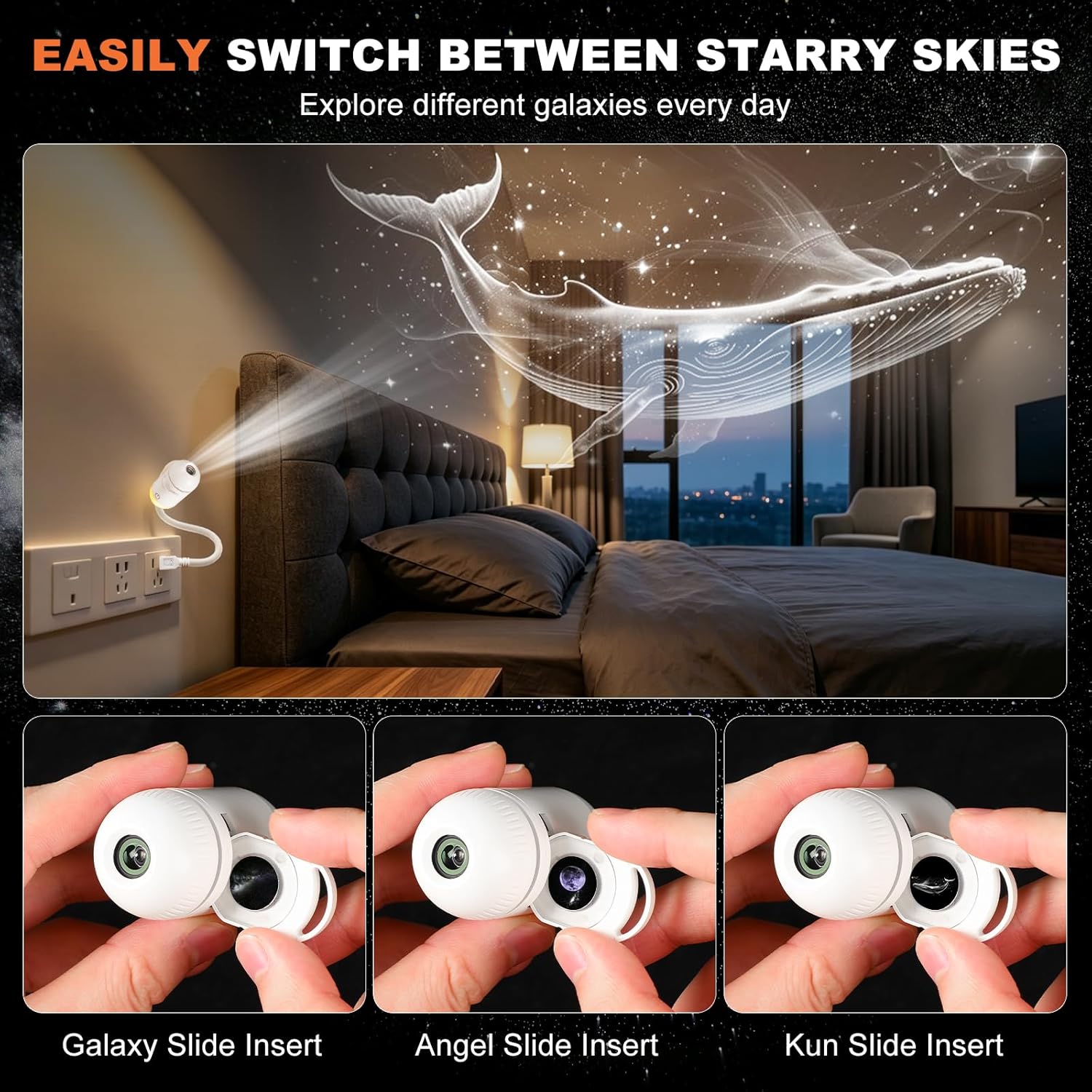 โปรเจคเตอร์กาแล็กซี่ ไฟกลางคืน - Projector Mount Ceiling บทวิจารณ์และราคา