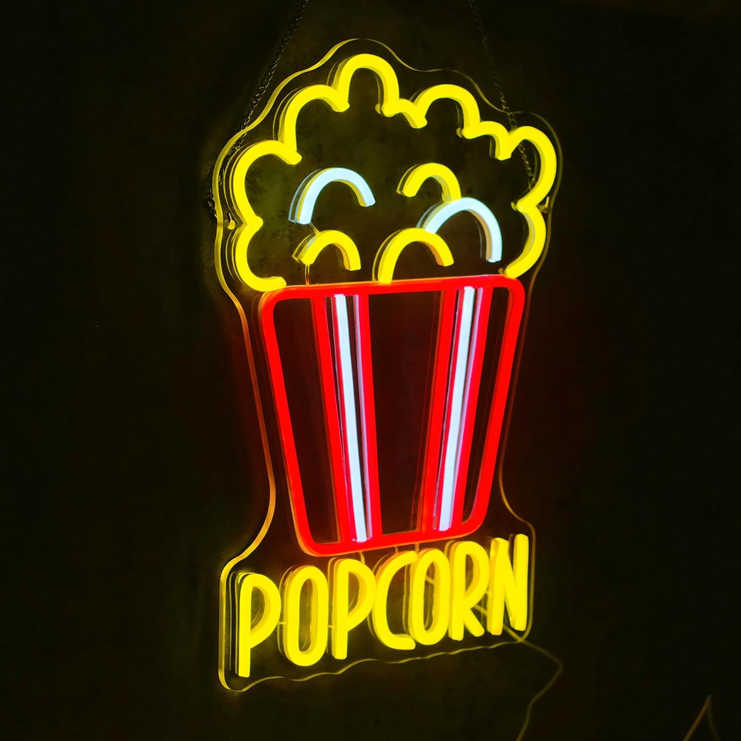 ป้ายไฟนีออน LED รูปถังป๊อปคอร์ - Home Cinema Wall Lights บทวิจารณ์และราคา