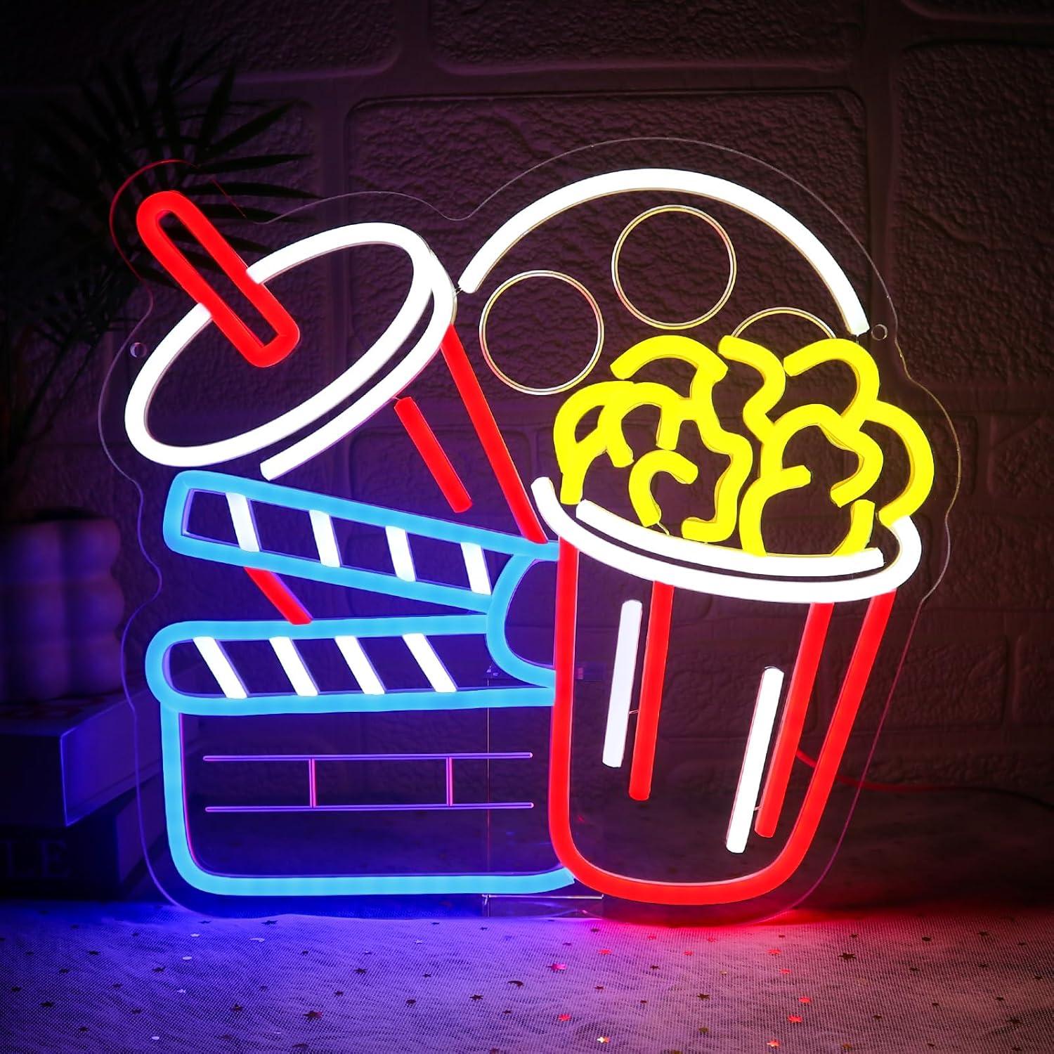 ป้ายไฟนีออนรูปขนมขบเคี้ยวสำหรั - Home Cinema Wall Lights บทวิจารณ์และราคา