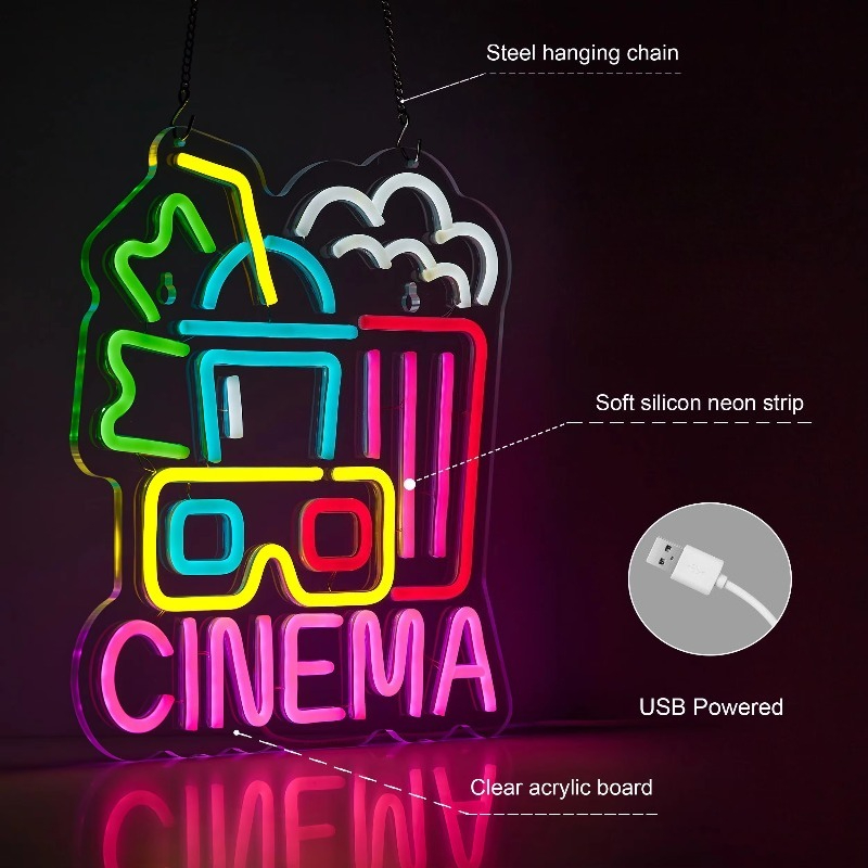 ป้ายไฟนีออนโรงภาพยนตร์, ป้ายไฟ - Home Cinema Wall Lights บทวิจารณ์และราคา
