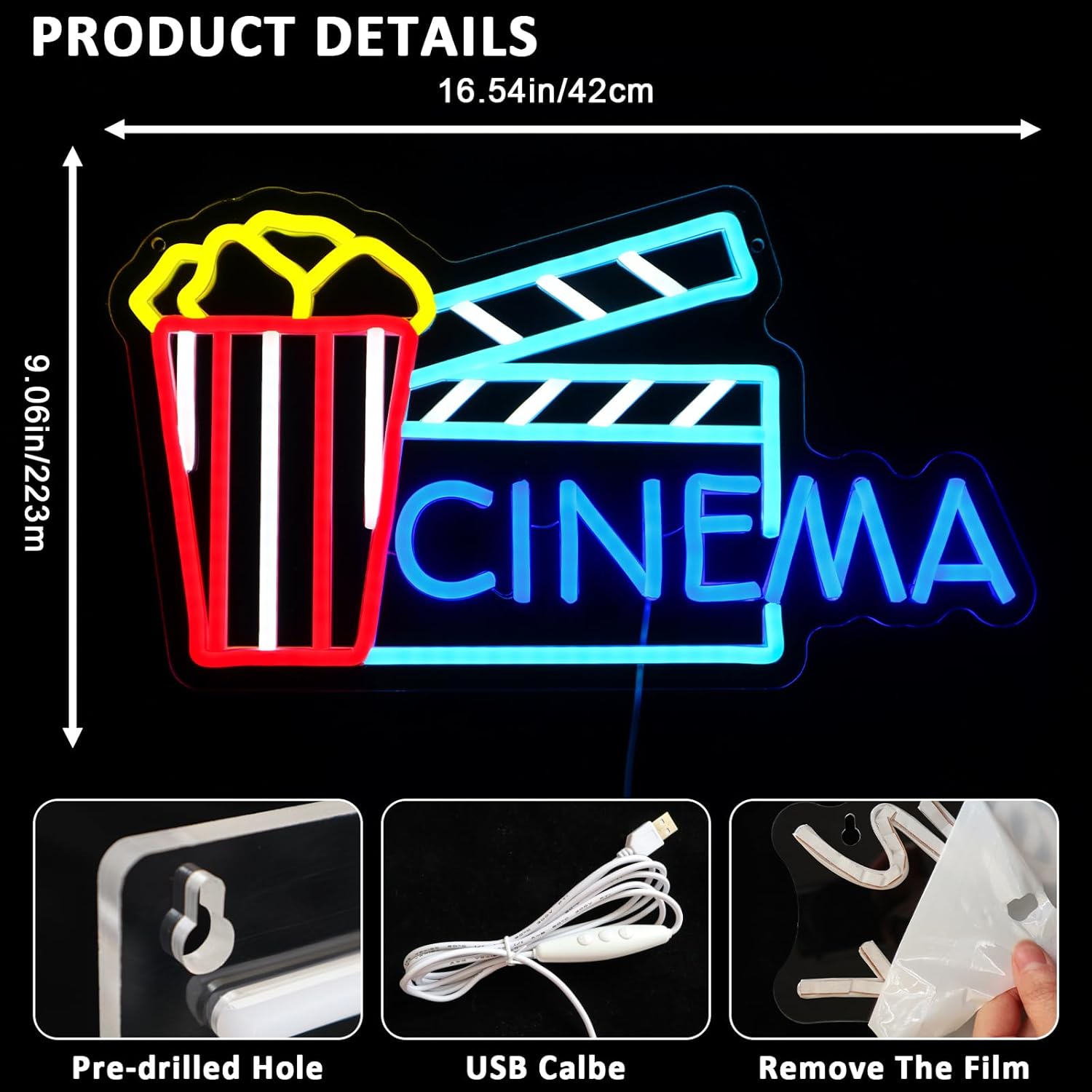 ไฟนีออนตกแต่งผนังรูปโรงภาพยนตร - Home Cinema Wall Lights บทวิจารณ์และราคา