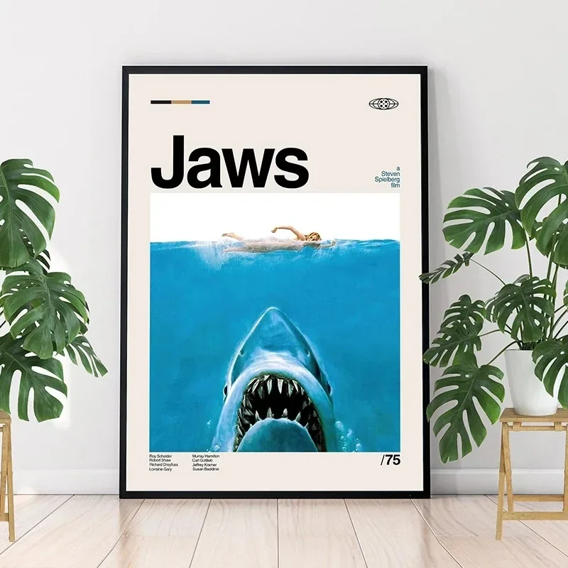 Minimalist Art Jaws โปสเตอร์ภา - Home Cinema Interiors บทวิจารณ์และราคา