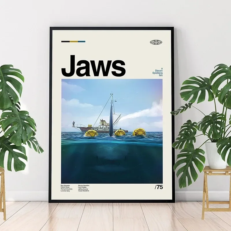 Minimalist Art Jaws โปสเตอร์ภา - Home Cinema Interiors บทวิจารณ์และราคา
