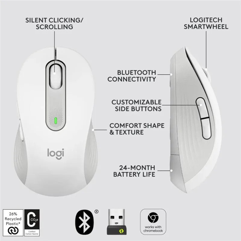 เมาส์ไร้สาย Logitech M650/M650 - Logitech Home Cinema บทวิจารณ์และราคา