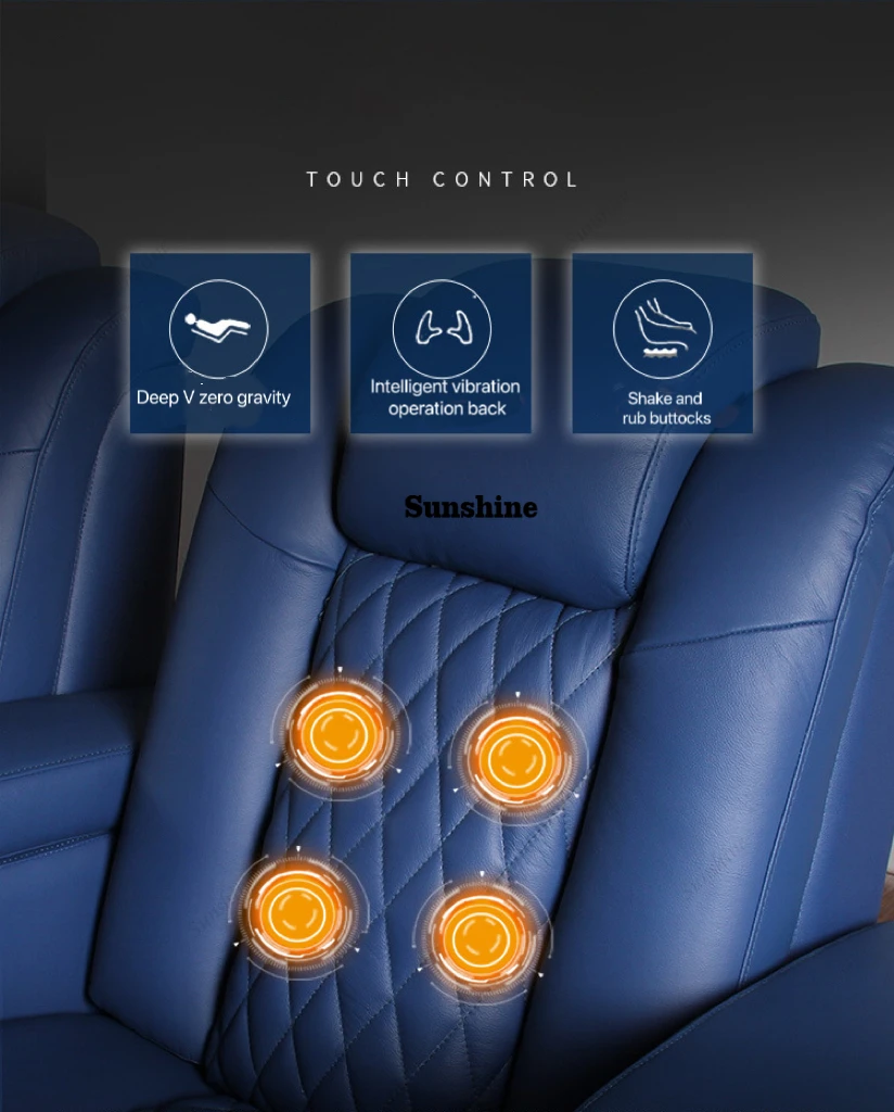 โซฟาไฟฟ้าสีขาว 3 ที่นั่ง สำหรั - Home Cinema Interiors บทวิจารณ์และราคา