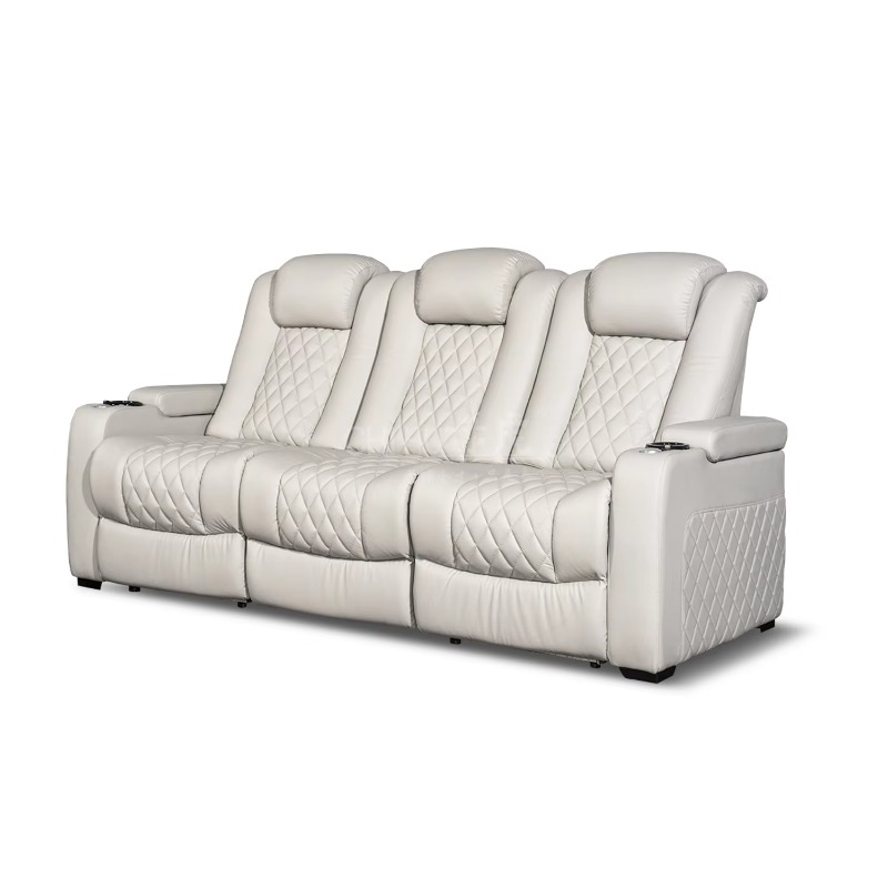 โซฟาไฟฟ้าสีขาว 3 ที่นั่ง สำหรั - Home Cinema Interiors บทวิจารณ์และราคา