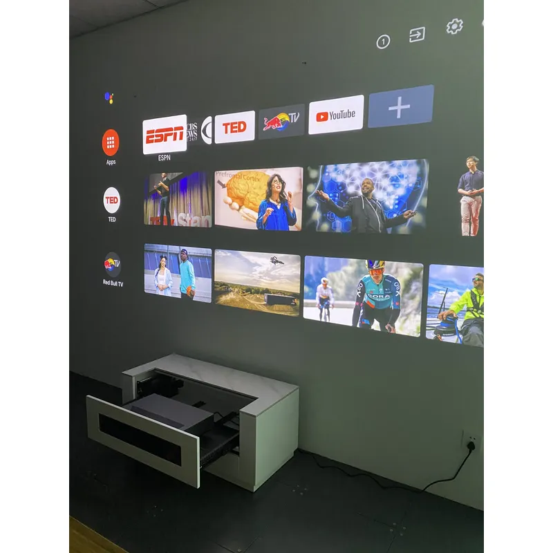 ตู้โปรเจคเตอร์อัจฉริยะรุ่นล่าส - Home Cinema Ultra Short Throw Projector บทวิจารณ์และราคา